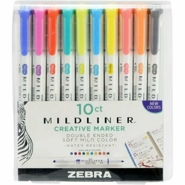 Zebra Pen Highlighter, Double-Ended, Bold/Fine, Assorted ZEB78501